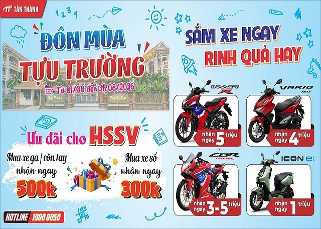 Đón Mùa Tựu Trường - Sắm Xe Ngay Rinh Quà Hay