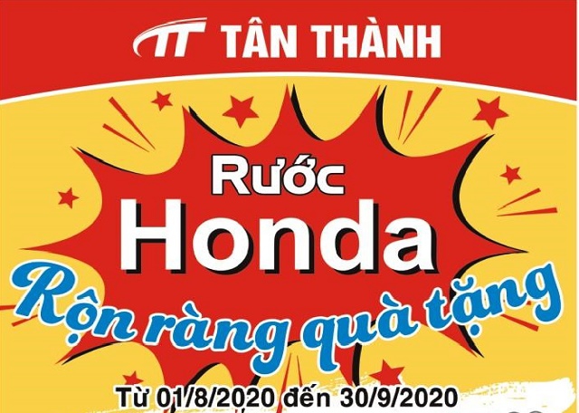 Rước Honda - Rộn ràng quà tặng - Từ ngày 01.08.2020 đến hết 30.09.2020